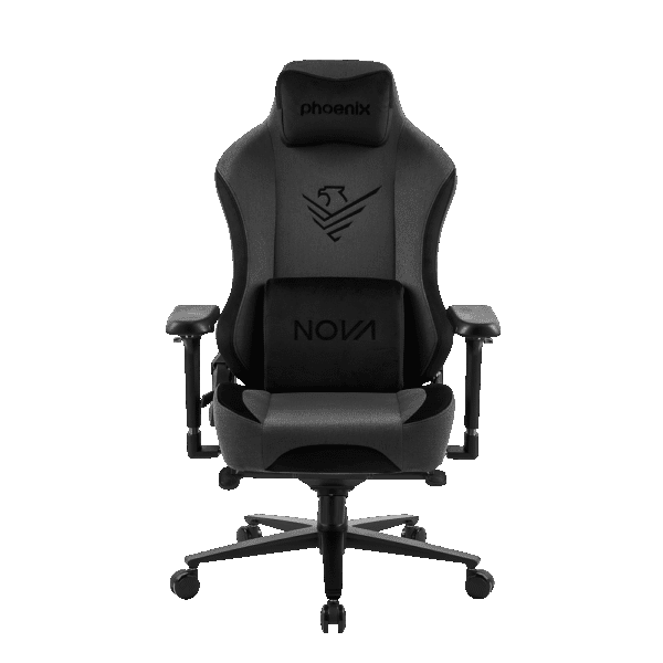 Phoenix nova silla gaming alta gama fabricada en tela gris