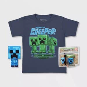 Pop & tee minecraft charged creeper funko + camiseta talla m