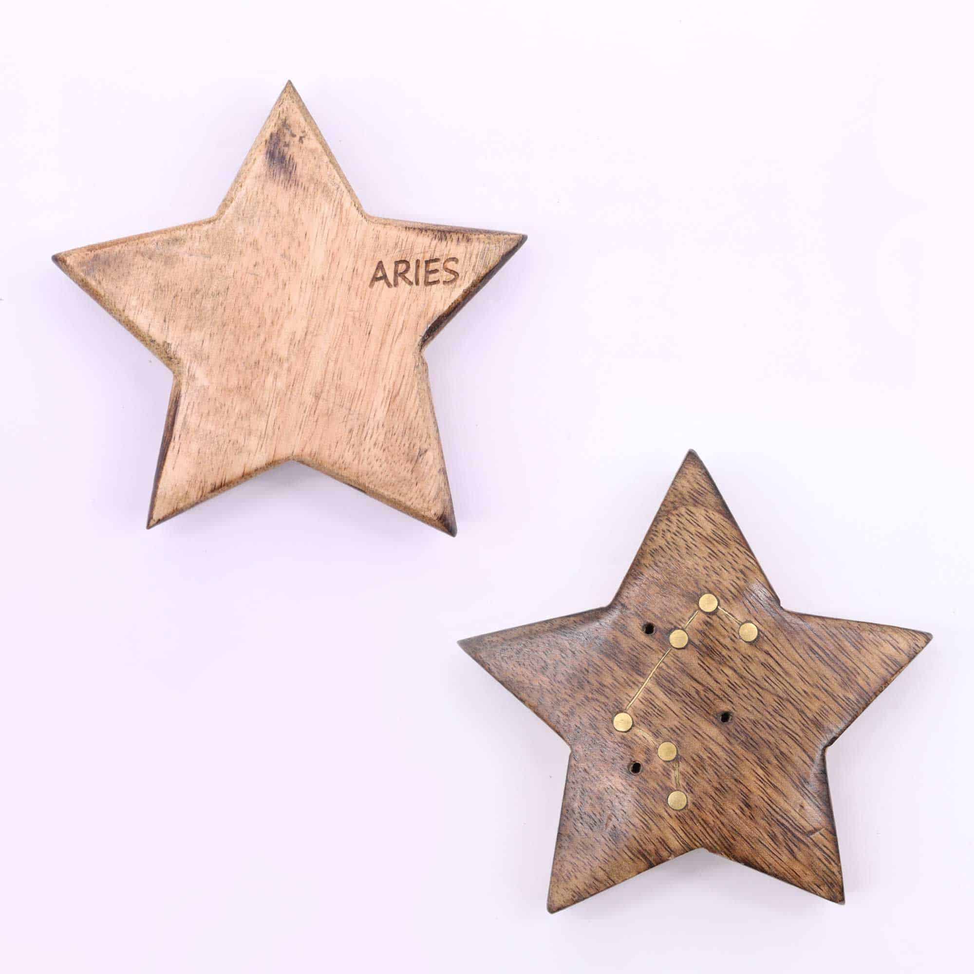 Quemador de incienso con signos del zodíaco de latón grabado - Estrella - Imagen 11