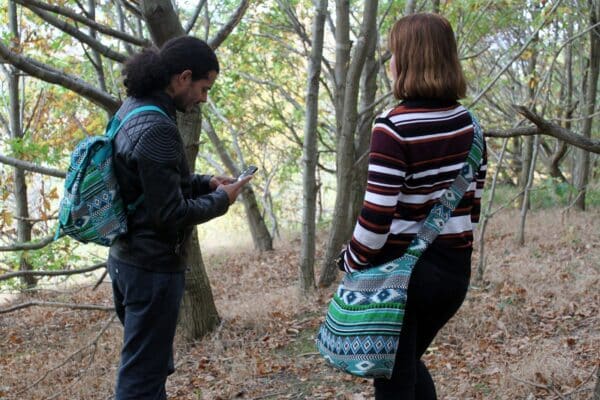 Tejido Jacquard - Mochila peq. Teal - Imagen 2