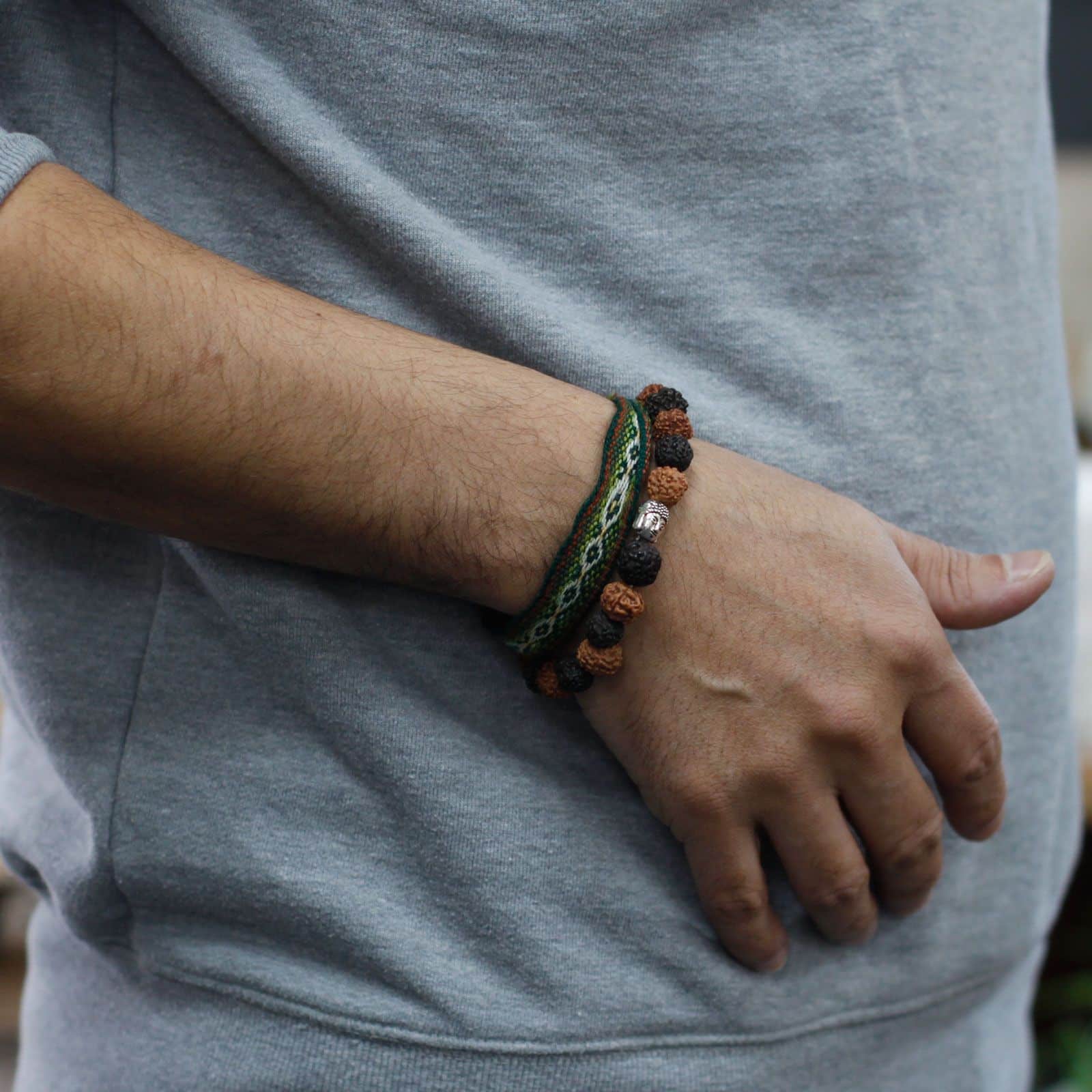 Rudraksha Brazalete de Buda Japa Mala - Mix - Imagen 5