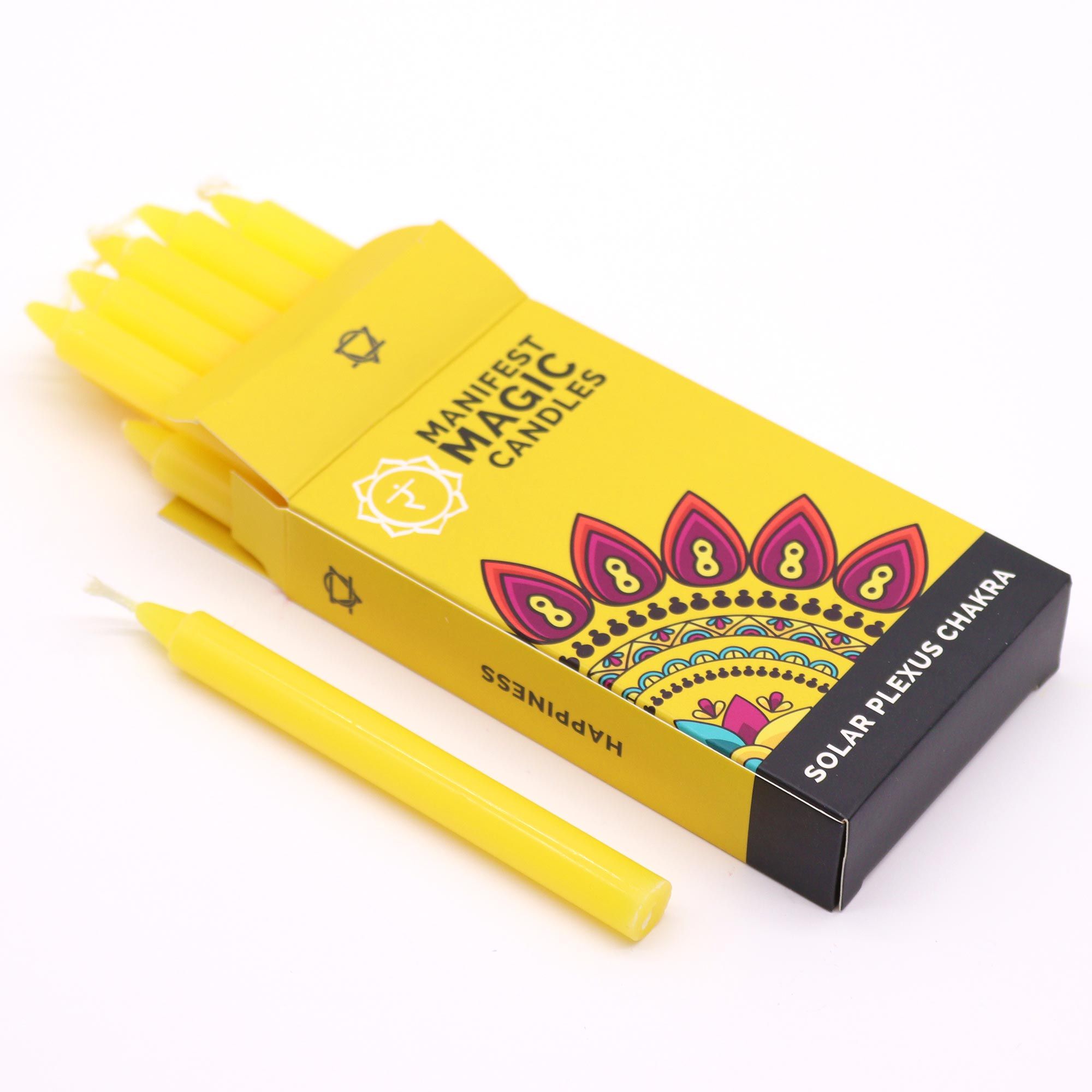 Velas Mágicas Manifest (paquete de 12) - Amarillas - Chakra del Plexo Solar - Imagen 3