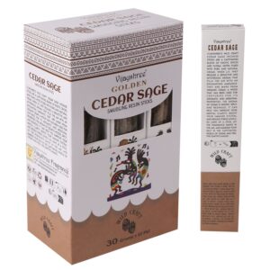 Varillas de resina para difuminar salvia y cedro dorado 30g (6 unidades)