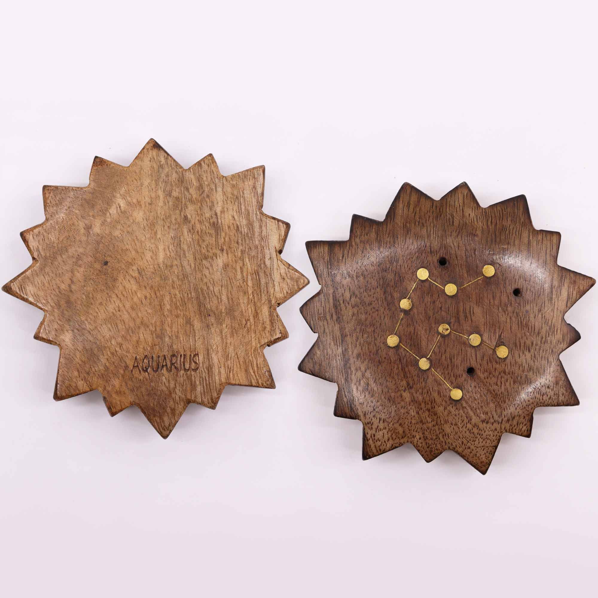 Quemador de incienso con signos del zodíaco de latón grabado - Sol - Imagen 7