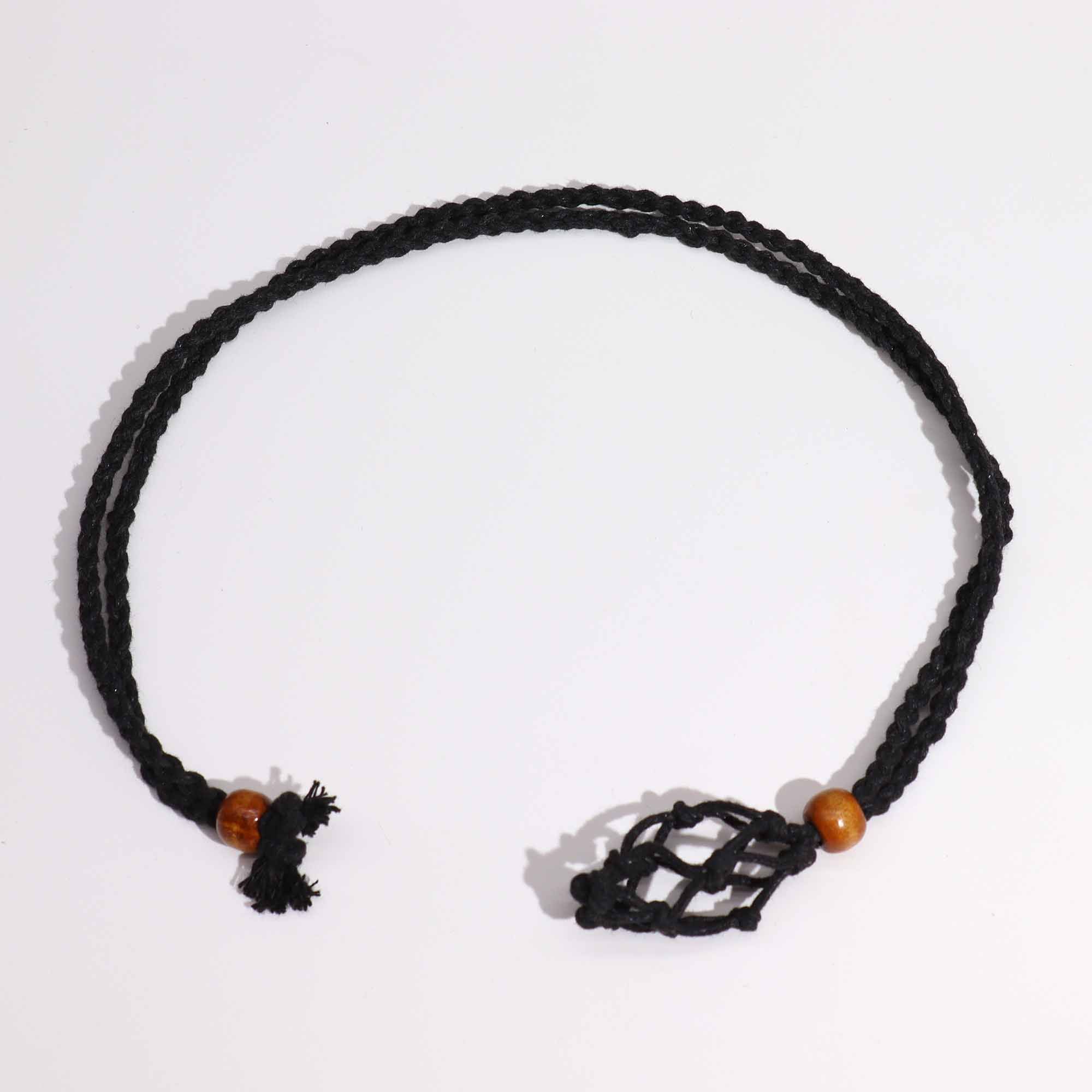 Cordones para Collar de Pieras Preciosas 45 cm - Negro - Imagen 4