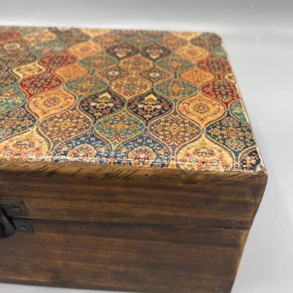 Caja Grande de Cerámica Esmaltada - 20x15x7.5cm - Patrón Tradicional - Imagen 2