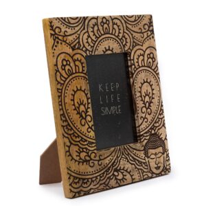 Marco de Madera de Mango (para 10x15cm) 26x20x2cm - Buda Negro