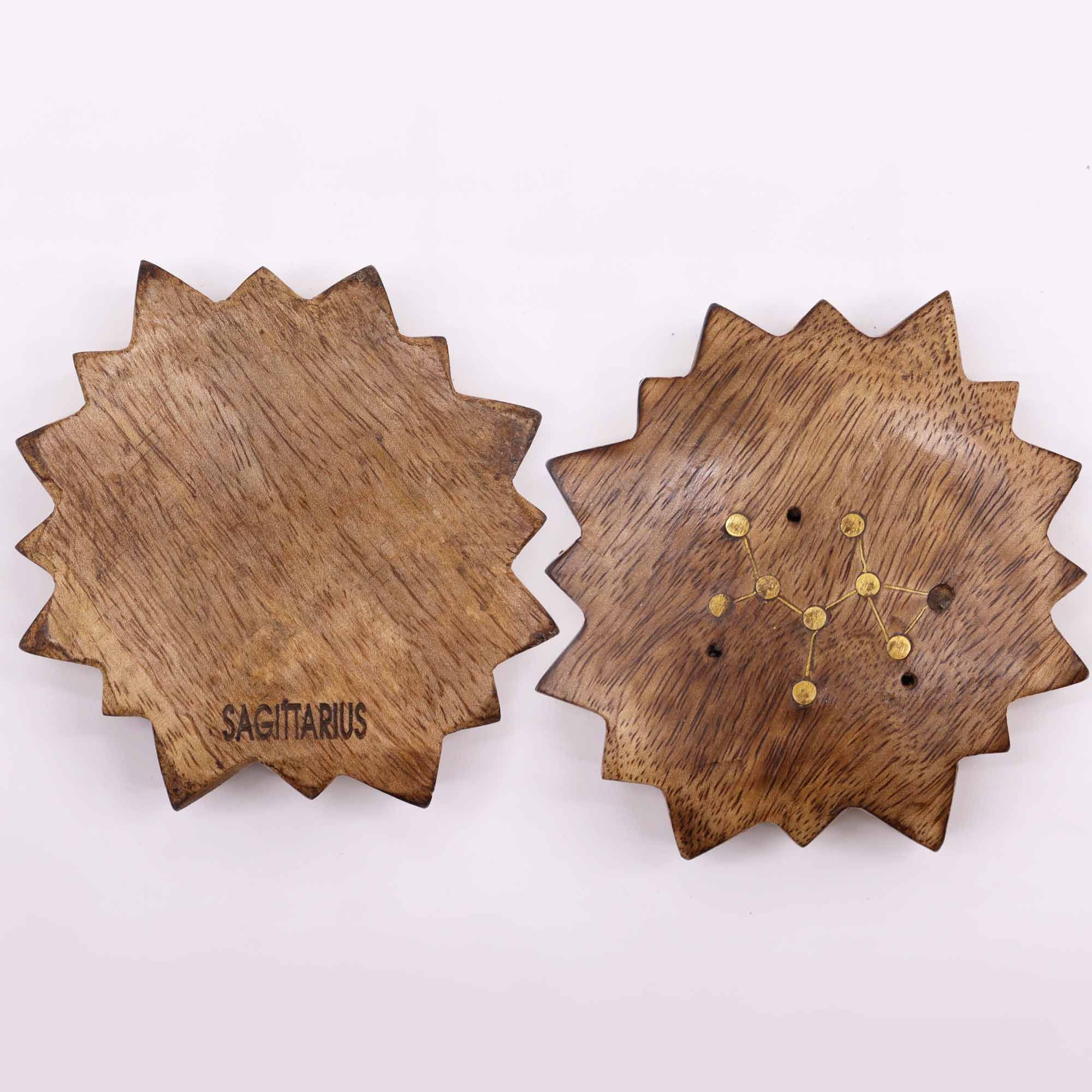 Quemador de incienso con signos del zodíaco de latón grabado - Sol - Imagen 8