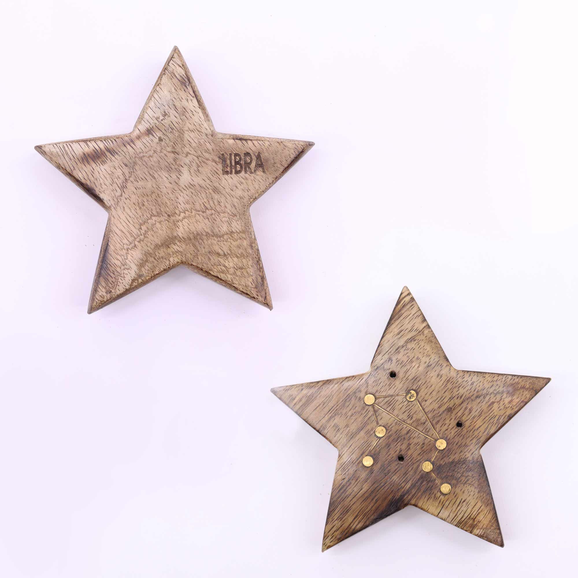 Quemador de incienso con signos del zodíaco de latón grabado - Estrella - Imagen 13