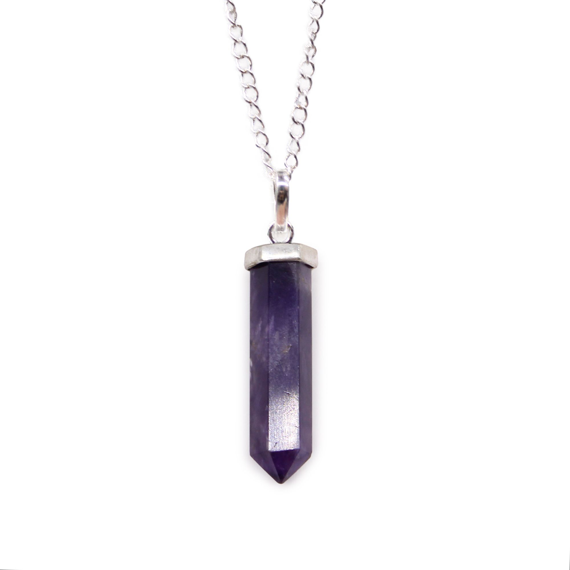 Colgante de Punto Clásico de Piedras Preciosas - Amatista - Imagen 5