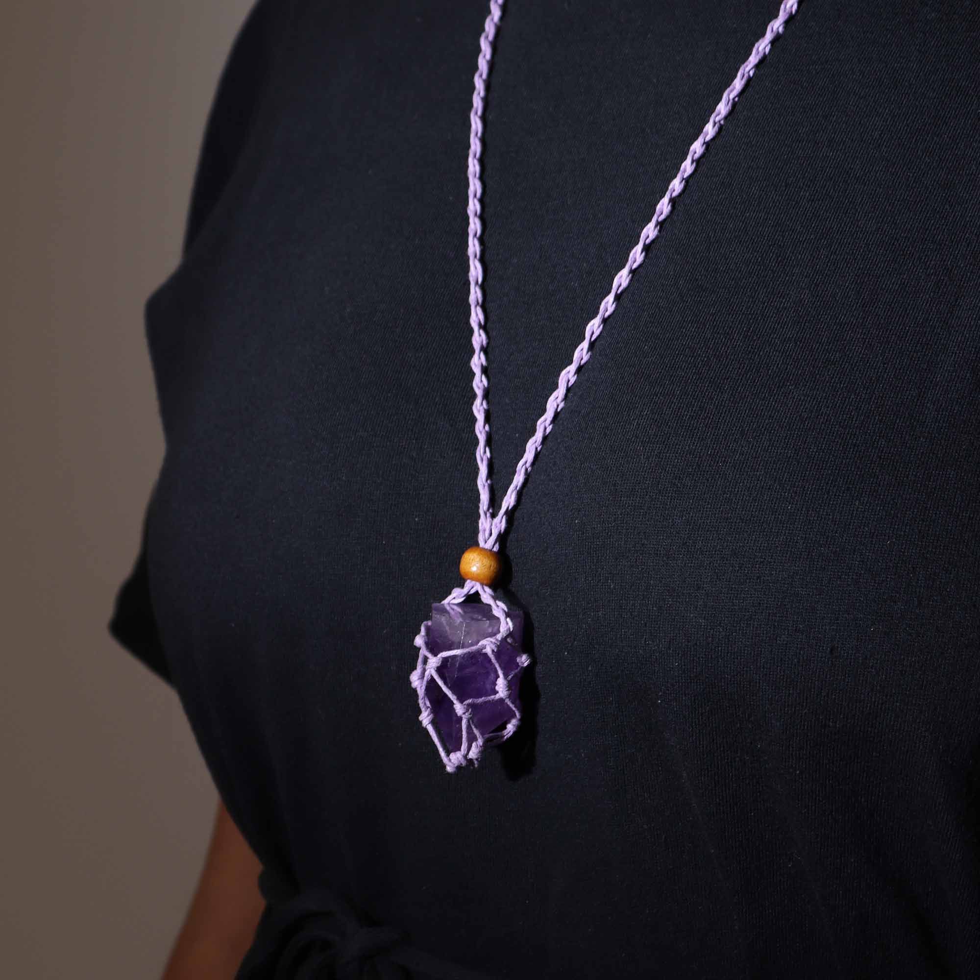 Cordones para Collar de Pieras Preciosas 45 cm - Purpura - Imagen 6
