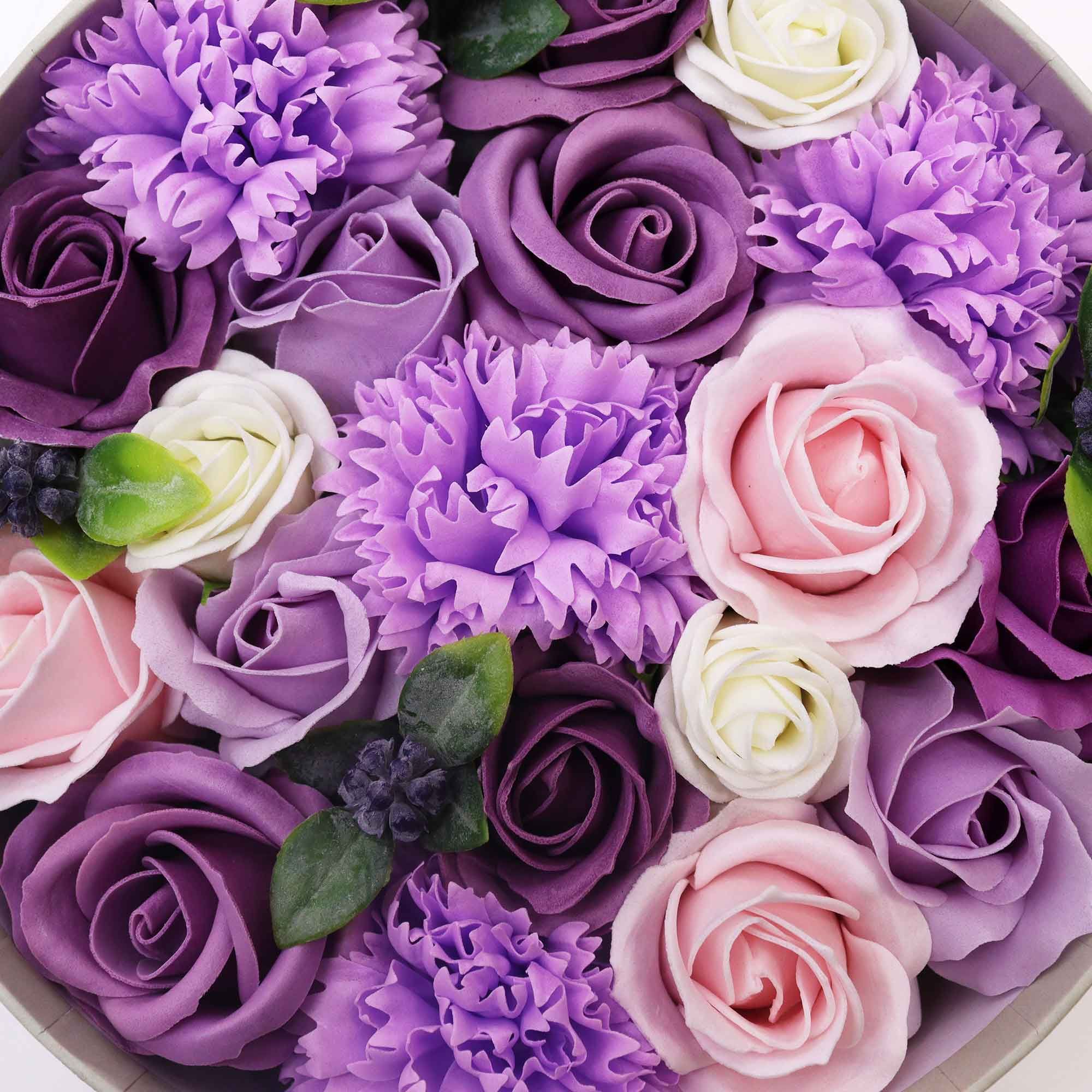 Caja Redonda - Rosa Lavanda Y Clavel - Imagen 4