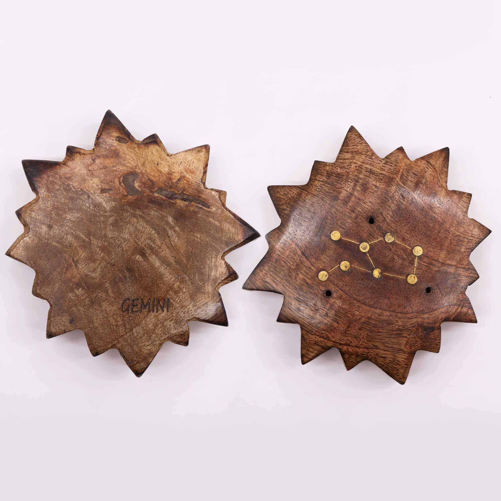 Quemador de incienso con signos del zodíaco de latón grabado - Sol - Imagen 9