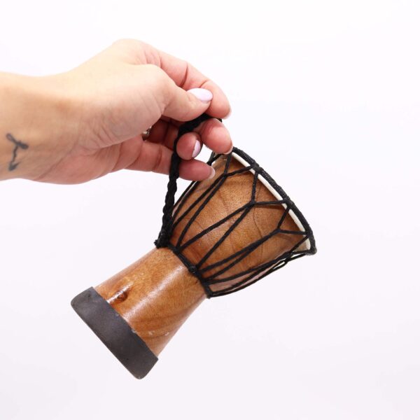 Tambor Djembe hecho a mano con tapa ancha - 15 cm - Imagen 2