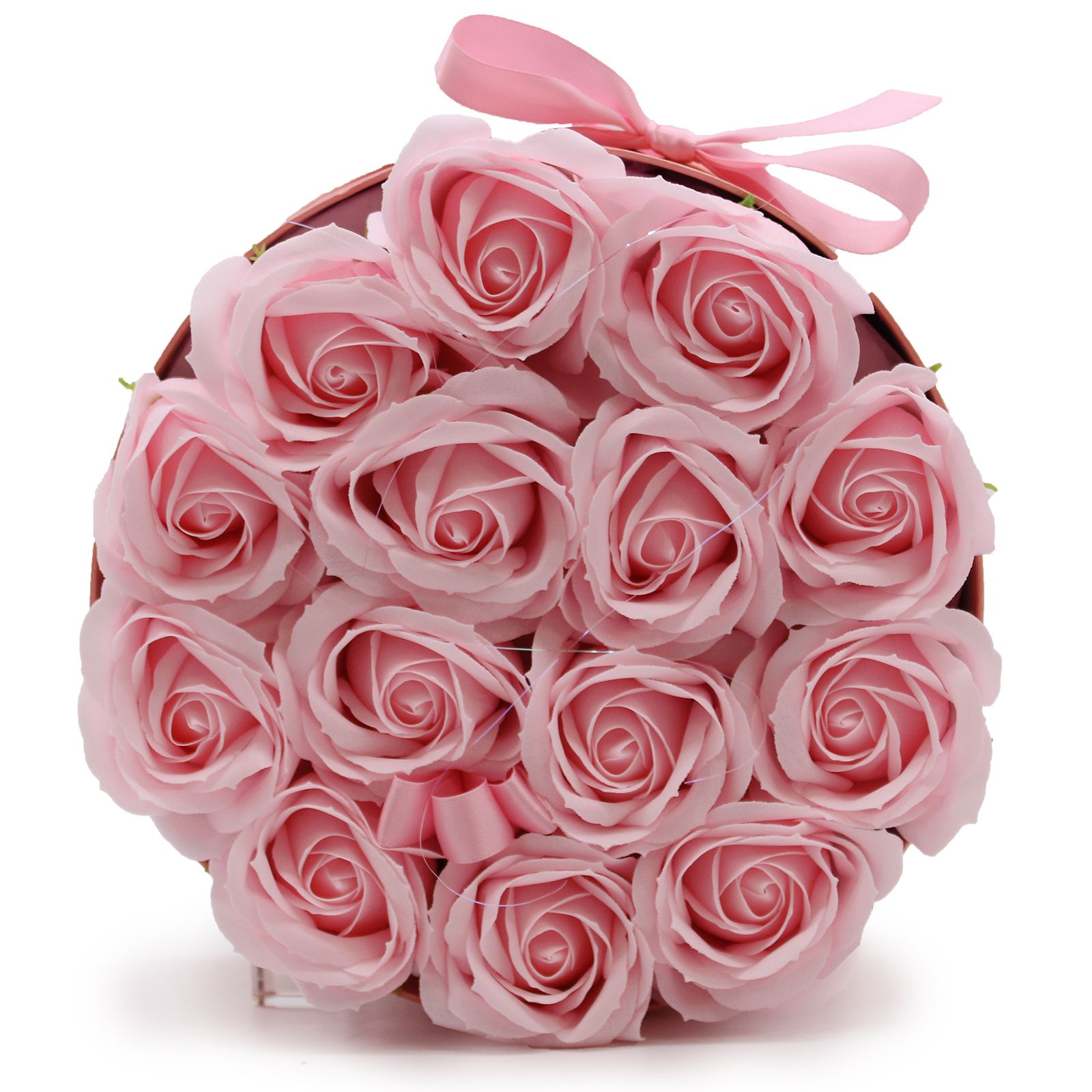 Caja de Regalo - Flor de Jabón  14 Rosas Rosas - ronda - Imagen 6