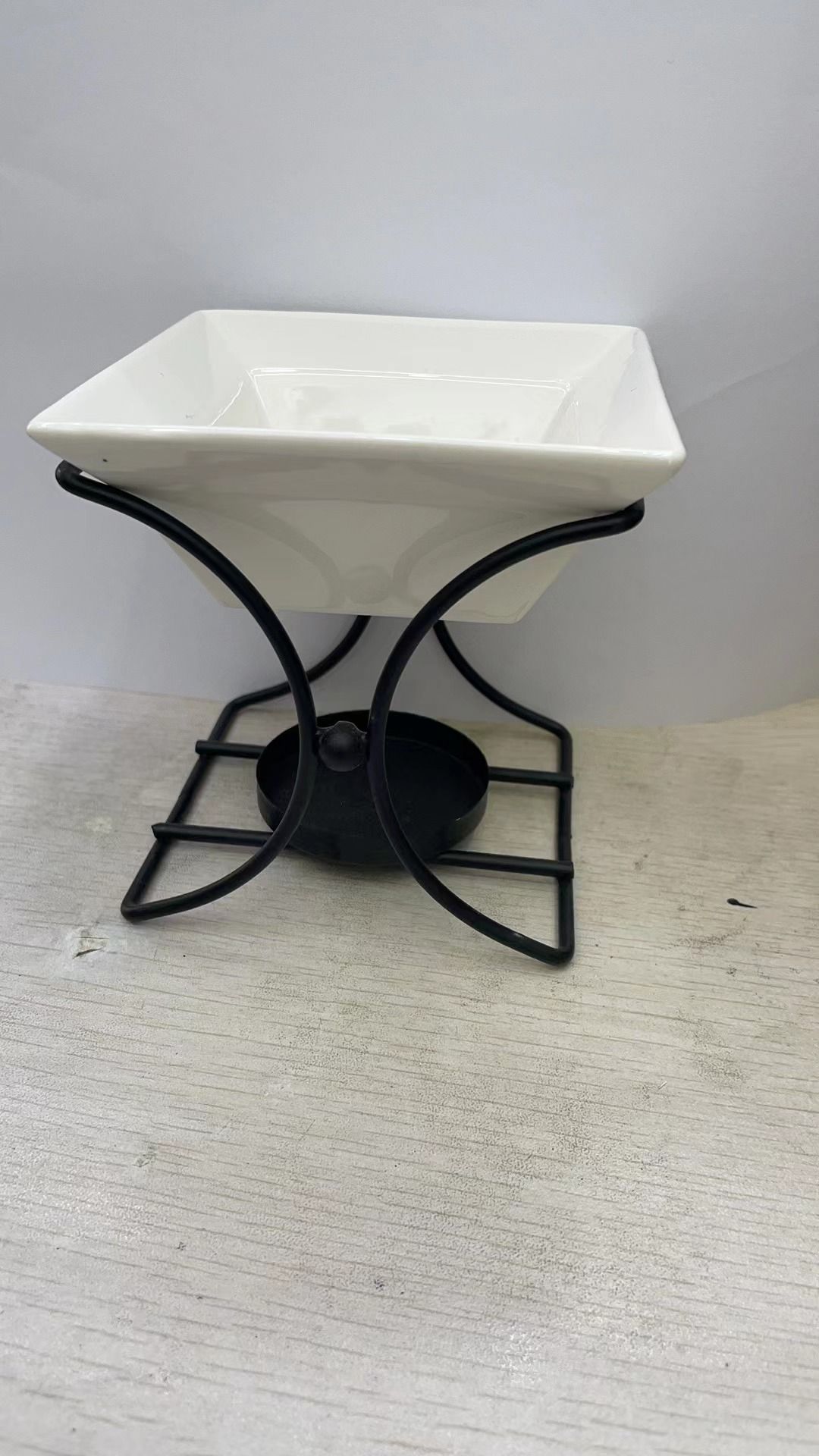 Soporte cuadrado de cerámica y metal - Imagen 2