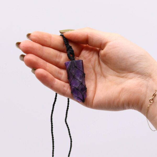 Colgante de punta plana con Piedras Preciosas - Amatista - Imagen 2