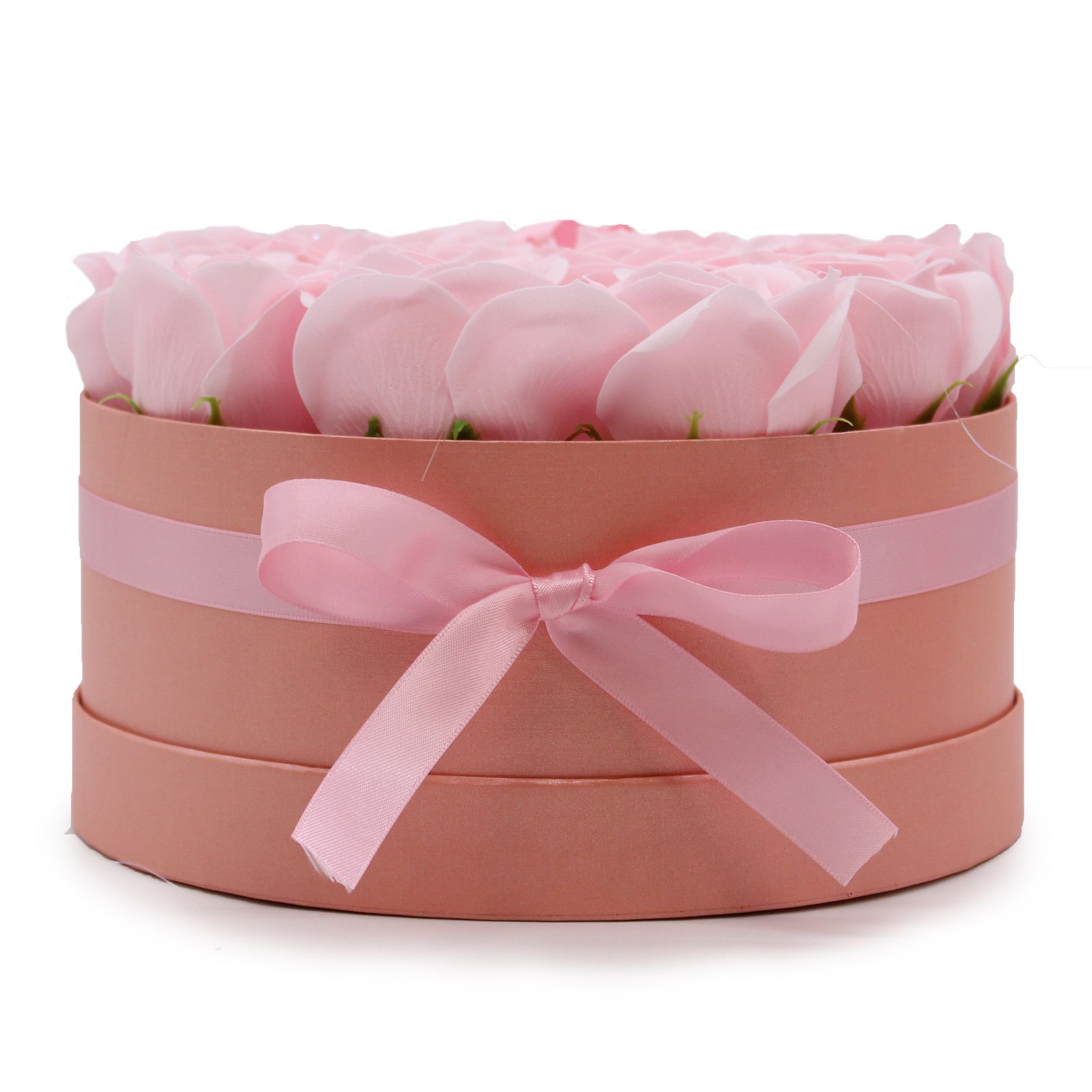 Caja de Regalo - Flor de Jabón  14 Rosas Rosas - ronda - Imagen 5