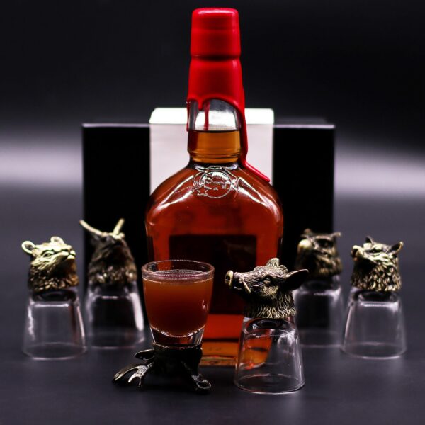 Conjunto regalo de 6 vasos de chupito (50 ml) - Criaturas Salvajes del Bosque - Bronce antiguo - Imagen 7