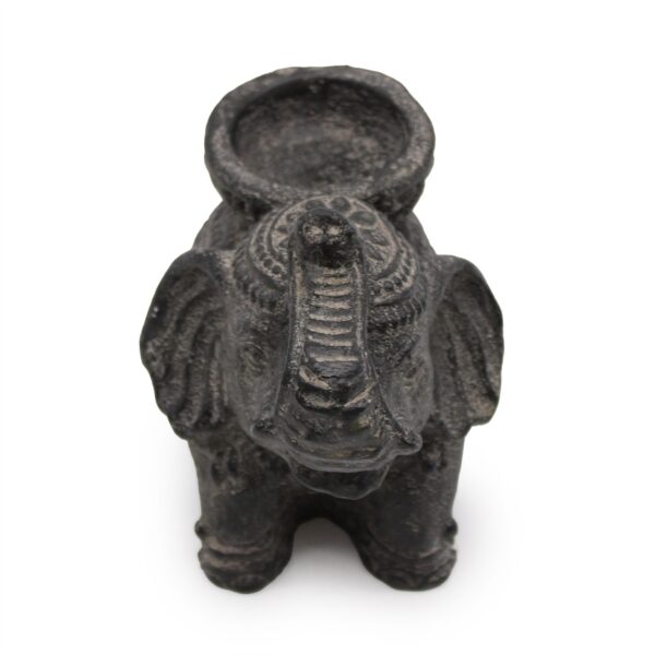 Elefante Incienso y Candelabro (antiguo negro) - Imagen 3
