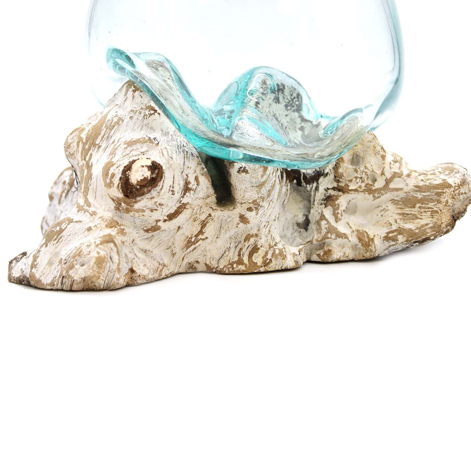 Vidrio fundido sobre madera blanqueada - Cuenco grande - Imagen 4