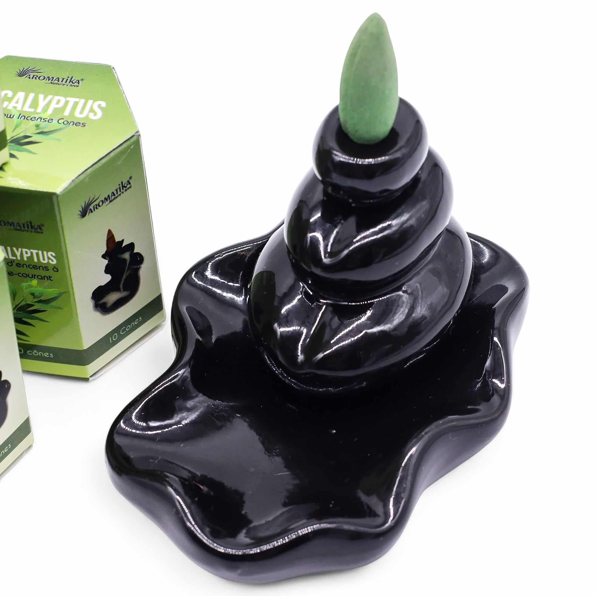 Paquete de 10 Incienso Masala Backflow - Eucalipto - Imagen 2