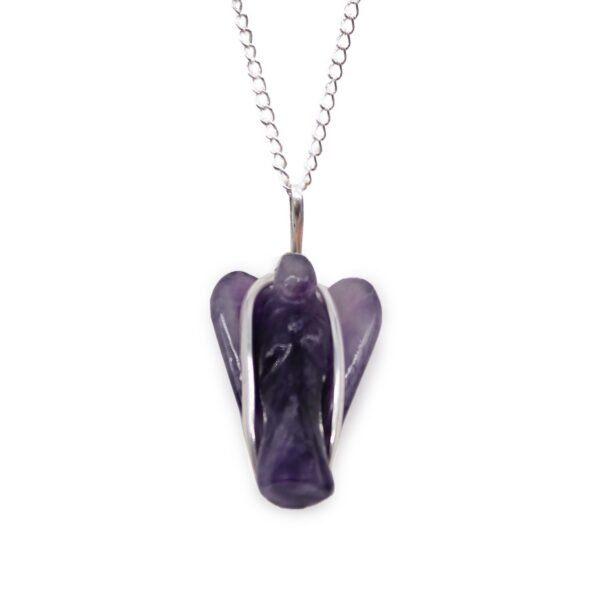 Colgante de Ángel de la Guarda de Piedras Preciosas - Amatista - Imagen 5