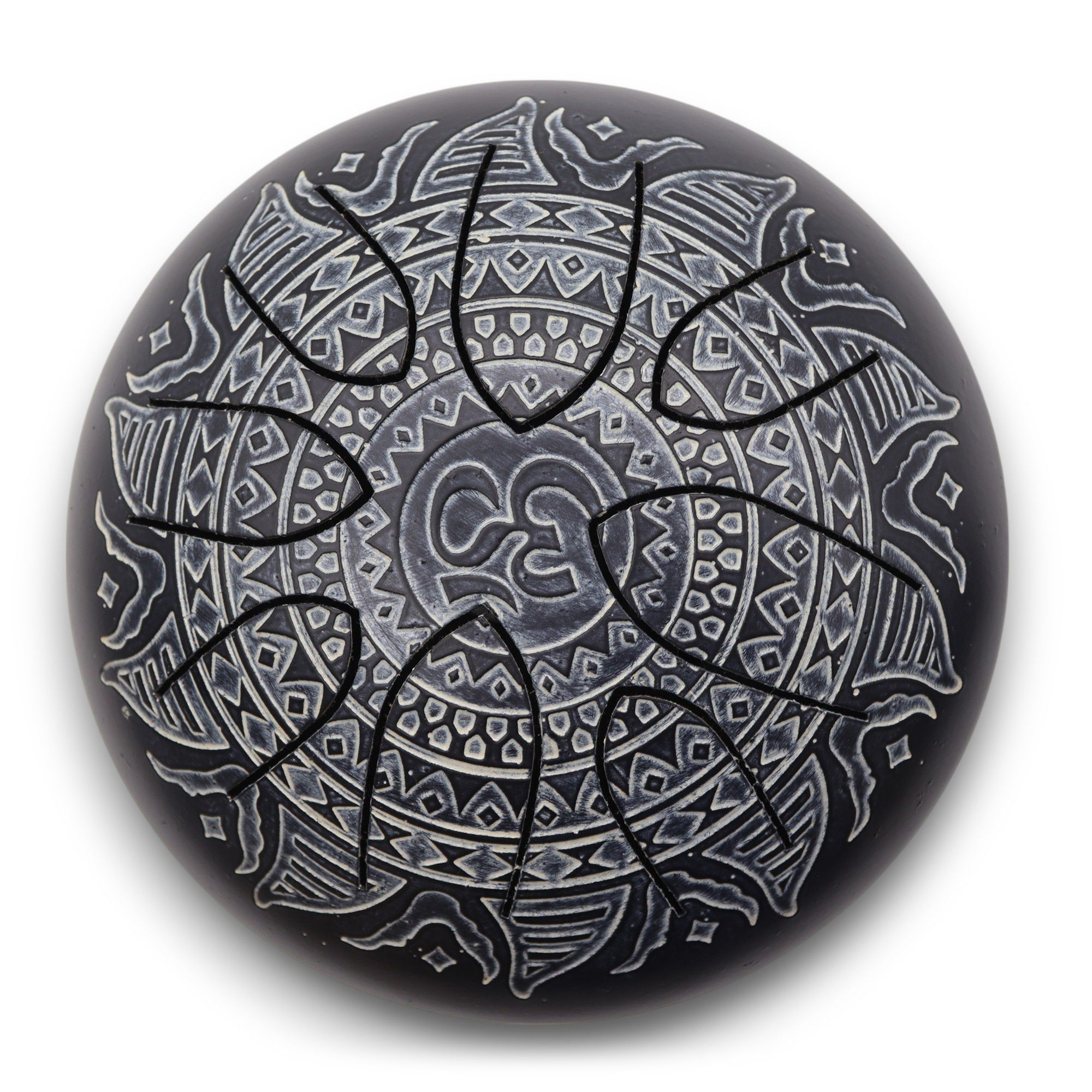 Tambor Om Mandala Grabado - 16cm - Imagen 4