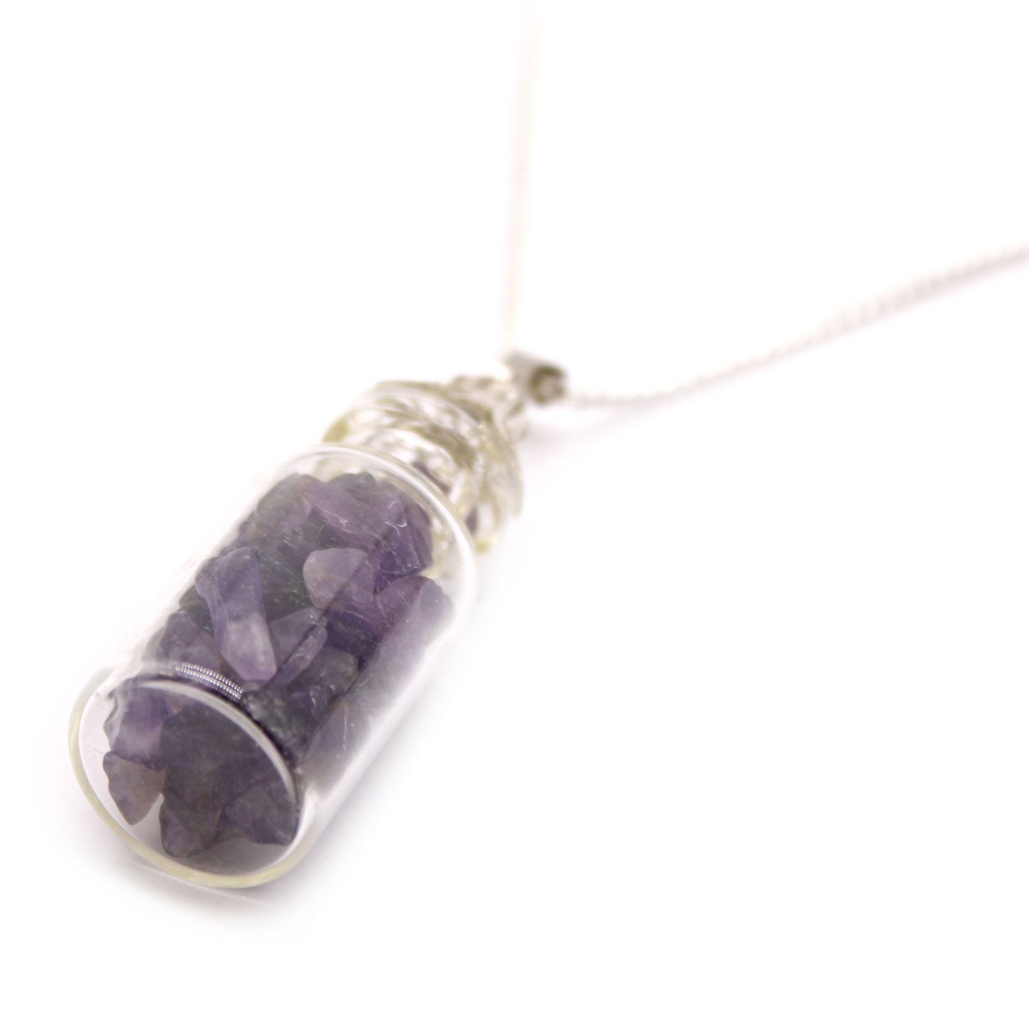 Collar de Piedras Preciosas Embotelladas - Amatista - Imagen 2