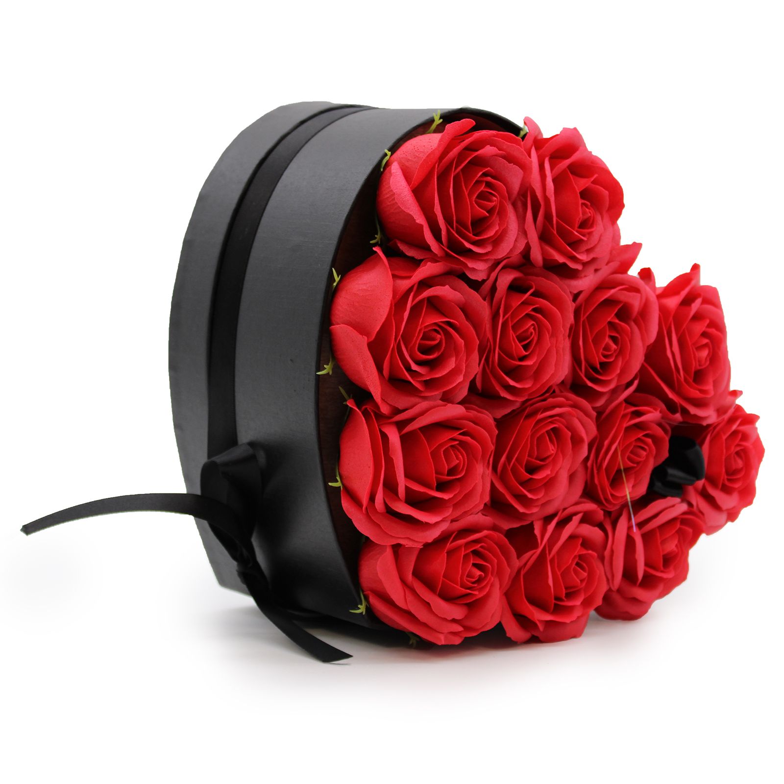Caja de Regalo - Flor de Jabón  13 Rosas rojo - corazon - Imagen 6