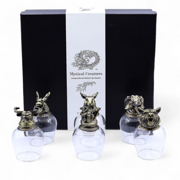 Set de regalo de 6 vasos (100 ml) - Criaturas Místicas - Bronce Antiguo - Imagen 2