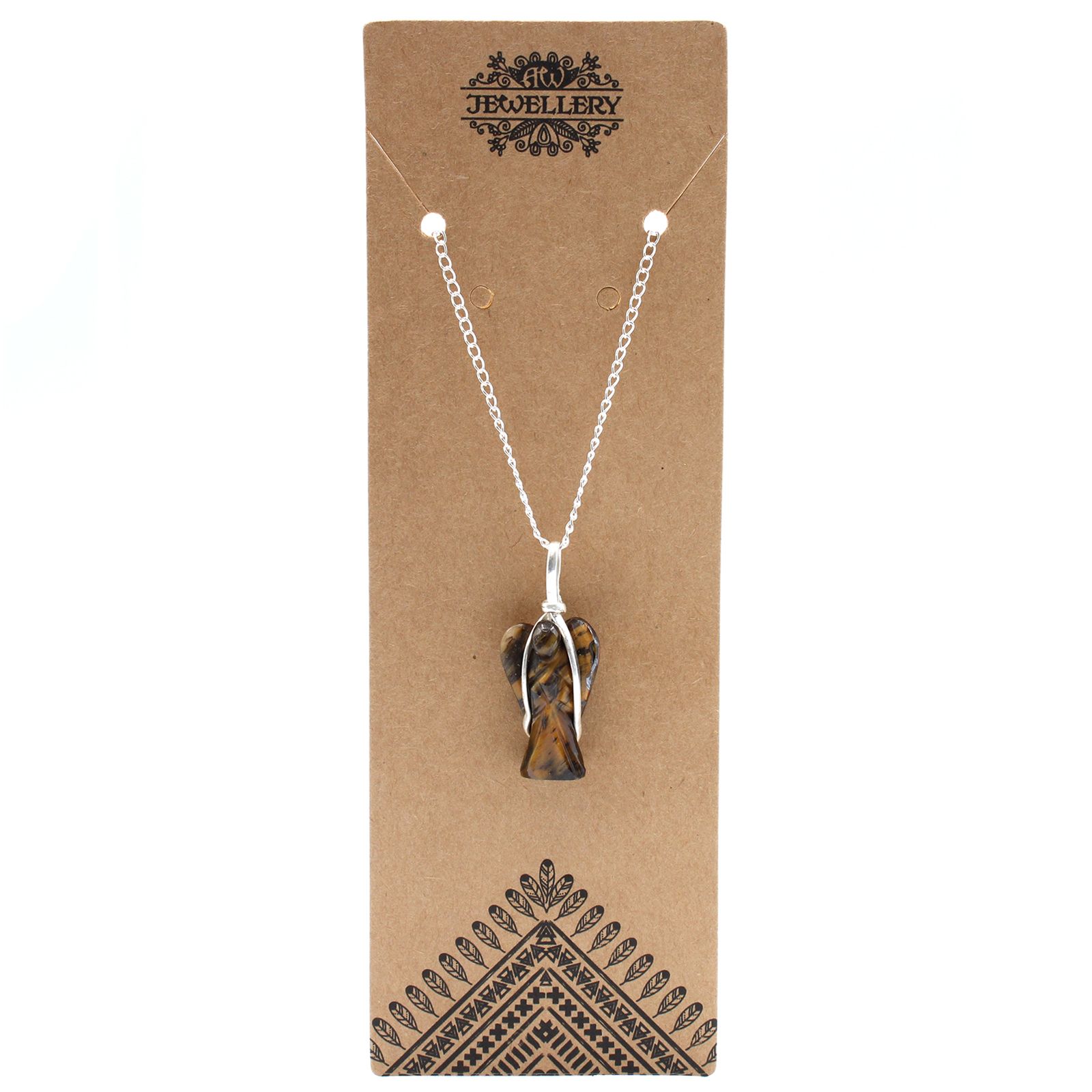 Colgante de Ángel de la Guarda de Piedras Preciosas - Ojo de Tigre - Imagen 6