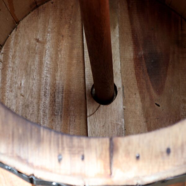 Taburete de barril de cerveza y soporte para sombrilla - Natural - Imagen 5