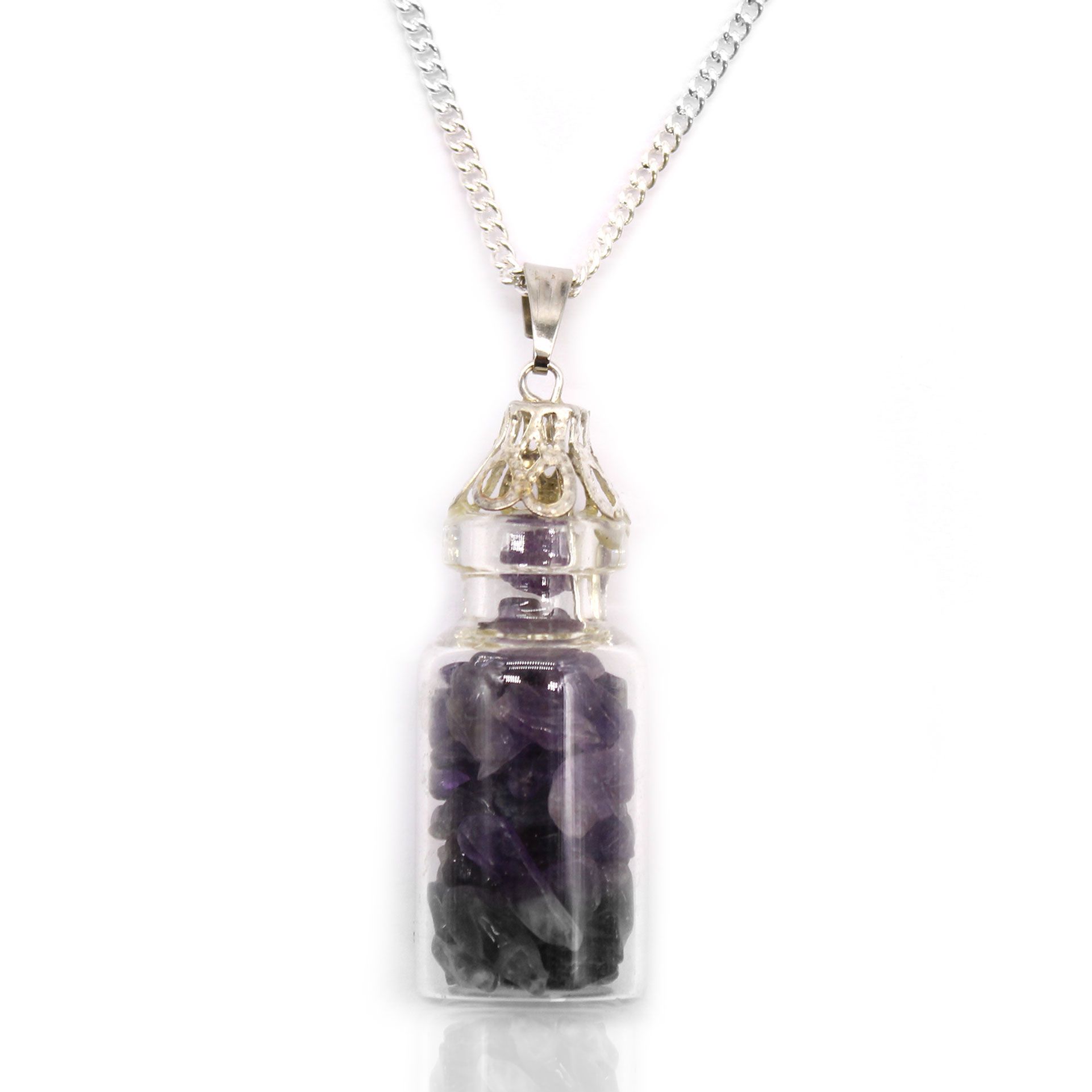 Collar de Piedras Preciosas Embotelladas - Amatista - Imagen 4