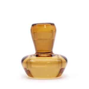 Portavelas reversible con diseño de seta para cena / vela de té - Ámbar antiguo