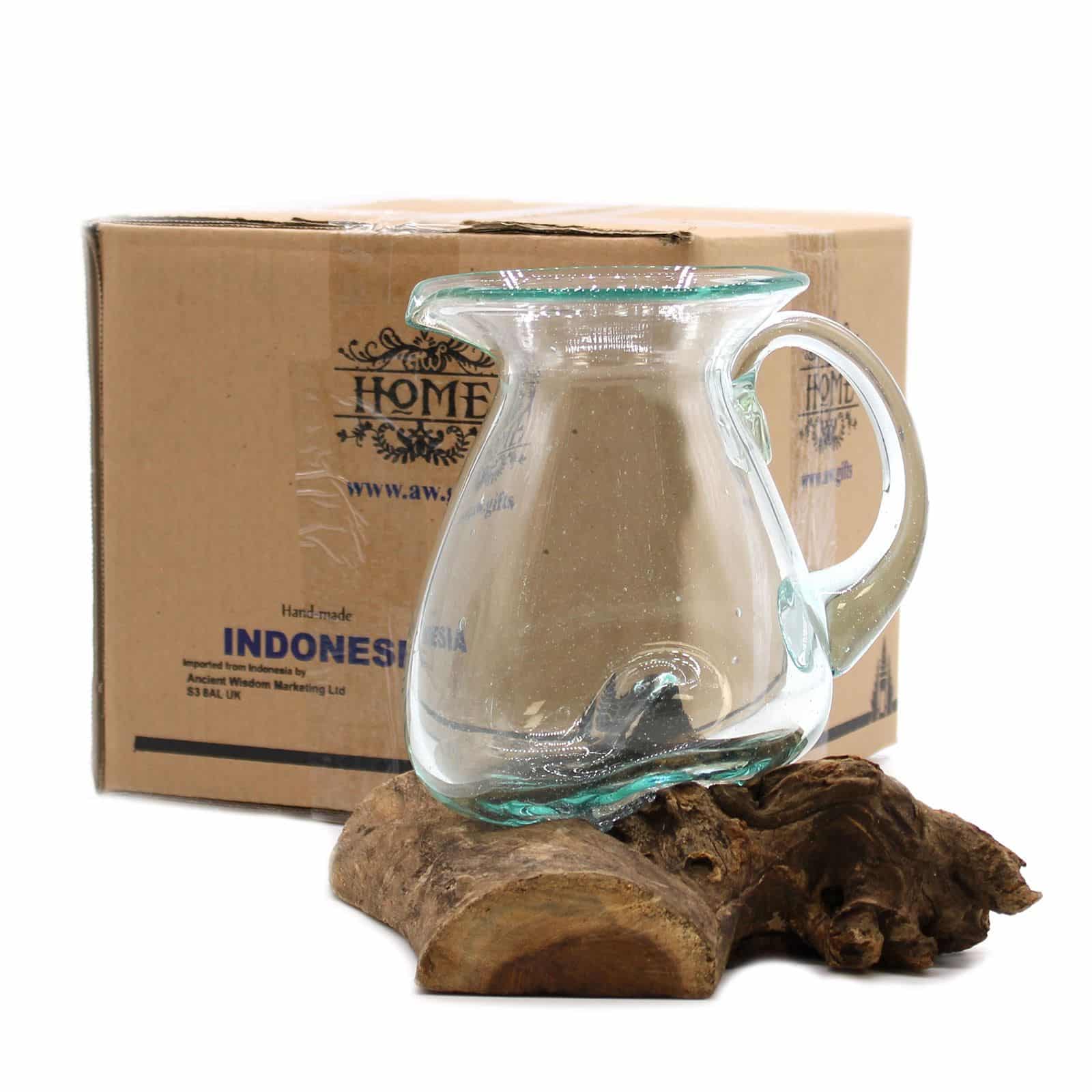 Vidrio Fundido Sobre Madera - Jarra de Agua - Imagen 5