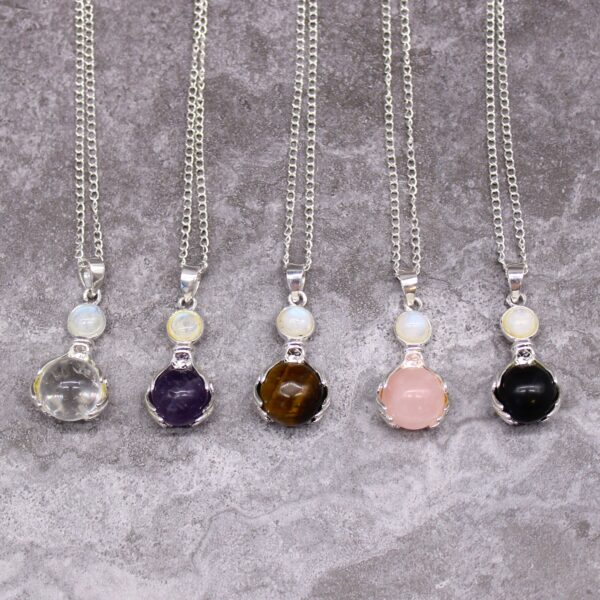 Colgante de Manos Curativas de Piedras Preciosas - Cuarzo Rosa - Imagen 4