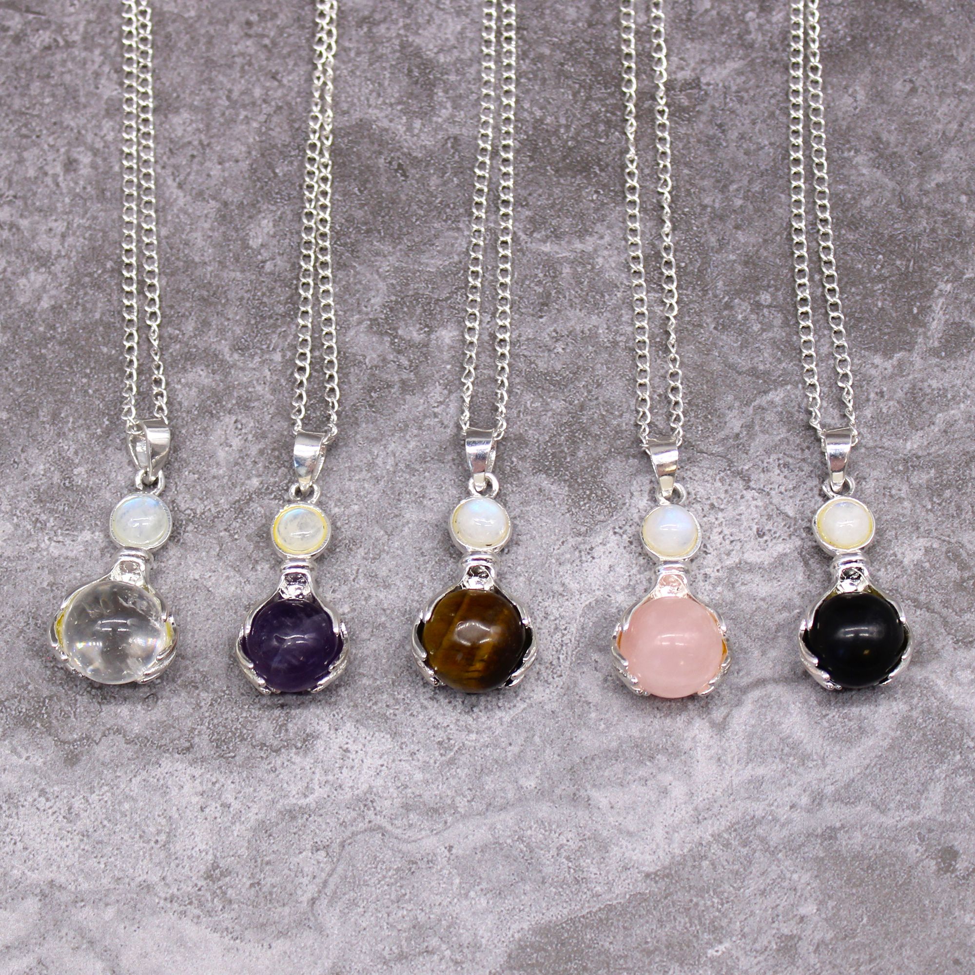 Colgante de Manos Curativas de Piedras Preciosas - Amatista - Imagen 4