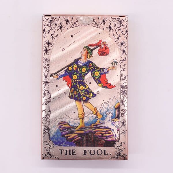 Set de cartas de Tarot con foil en oro rosa - Fase lunar - con folleto - Imagen 3