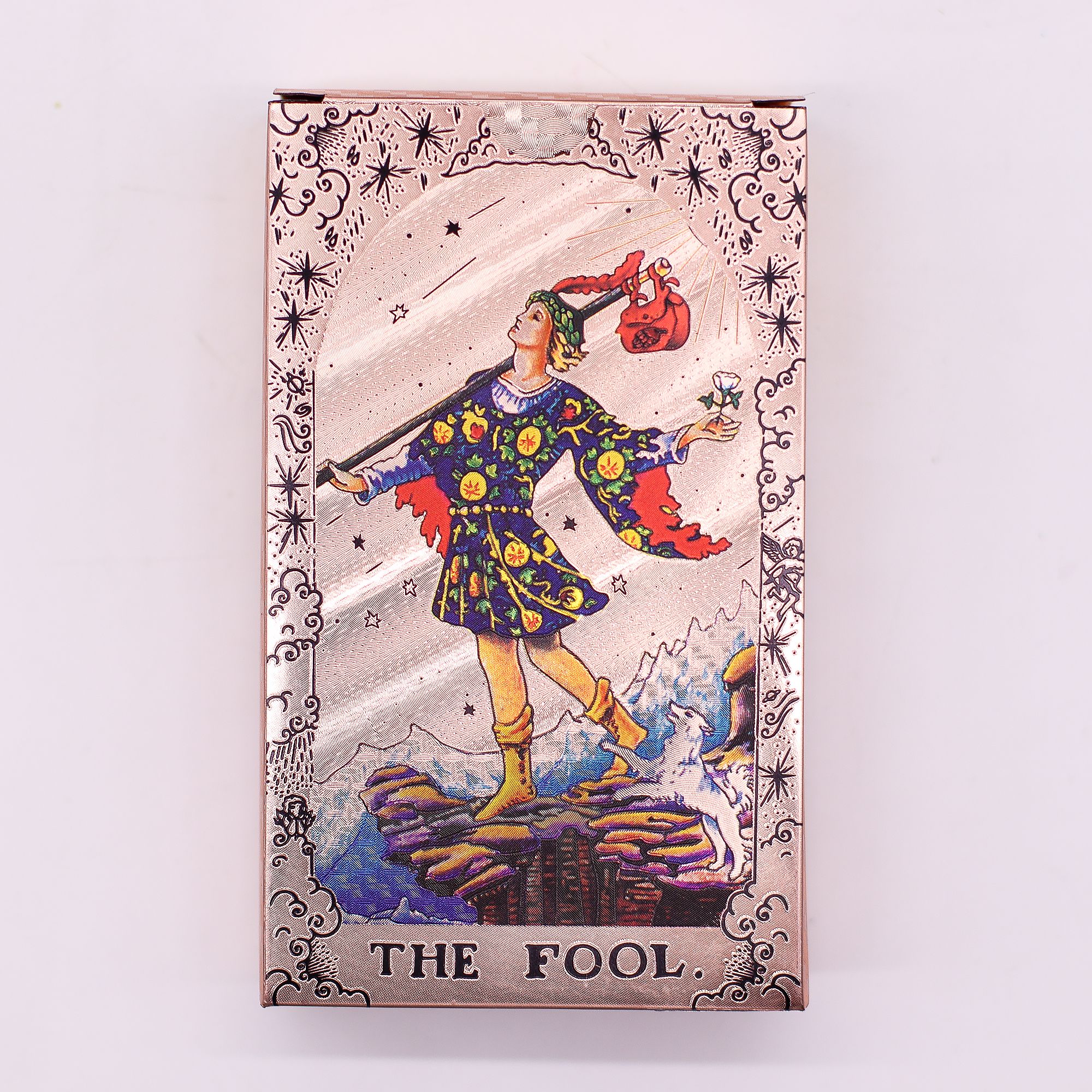Set de cartas de Tarot con foil en oro rosa - Fase lunar - con folleto - Imagen 3