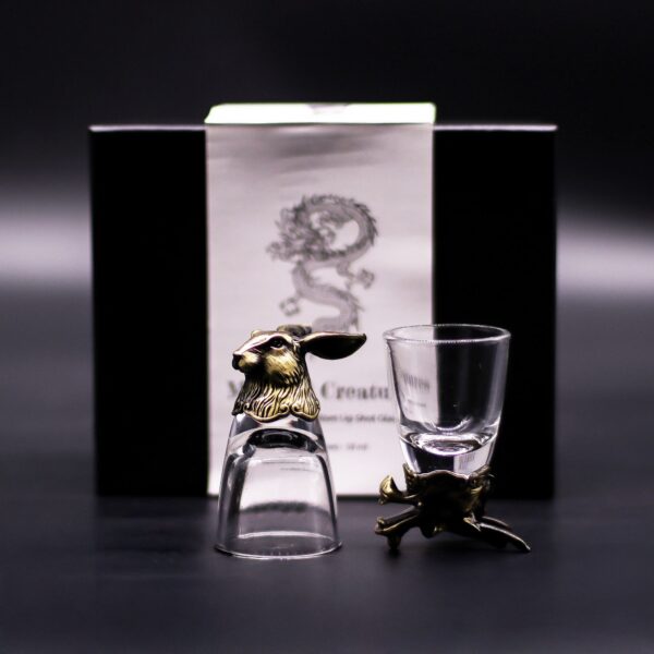 Set de regalo de 6 vasos de chupito (50 ml) - Criaturas Salvajes del Bosque - Bronce antiguo - Imagen 3