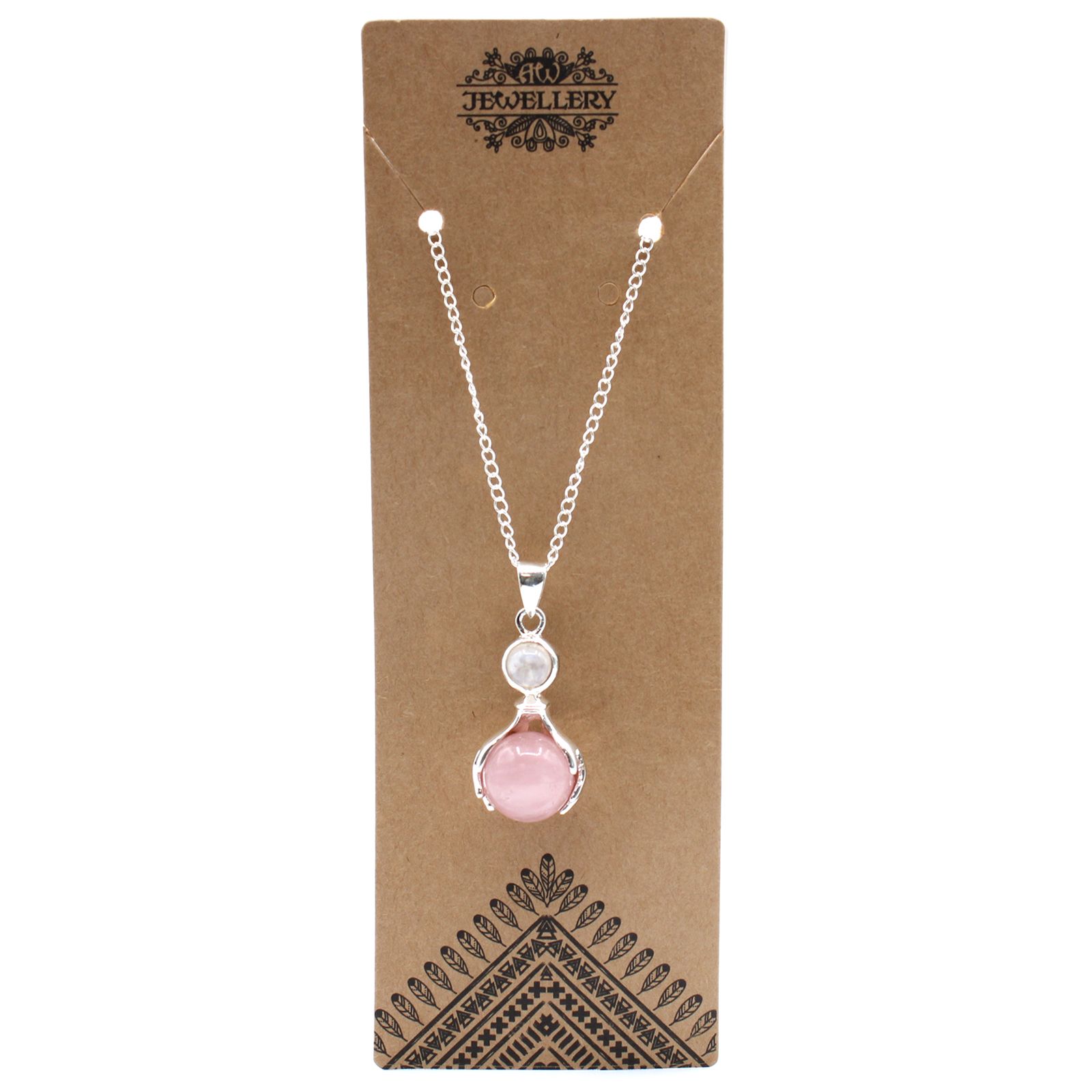 Colgante de Manos Curativas de Piedras Preciosas - Cuarzo Rosa - Imagen 5