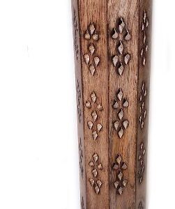 Box of 2 Hexaganal Incense Tower Smoke Box - Mango Wood
