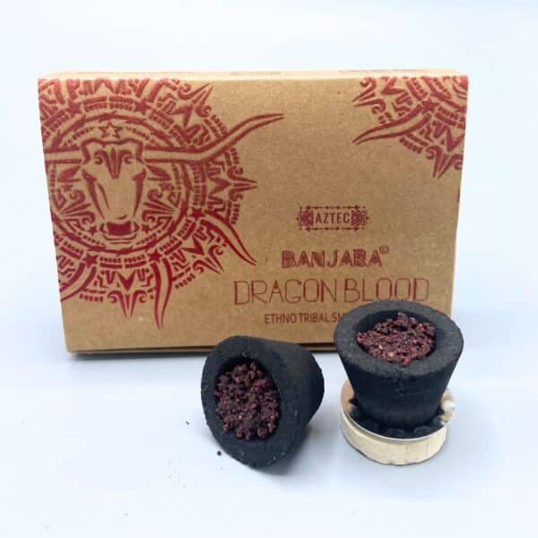 Caja de 6 copas de Resina Banjara - Dragons Blood - Imagen 2