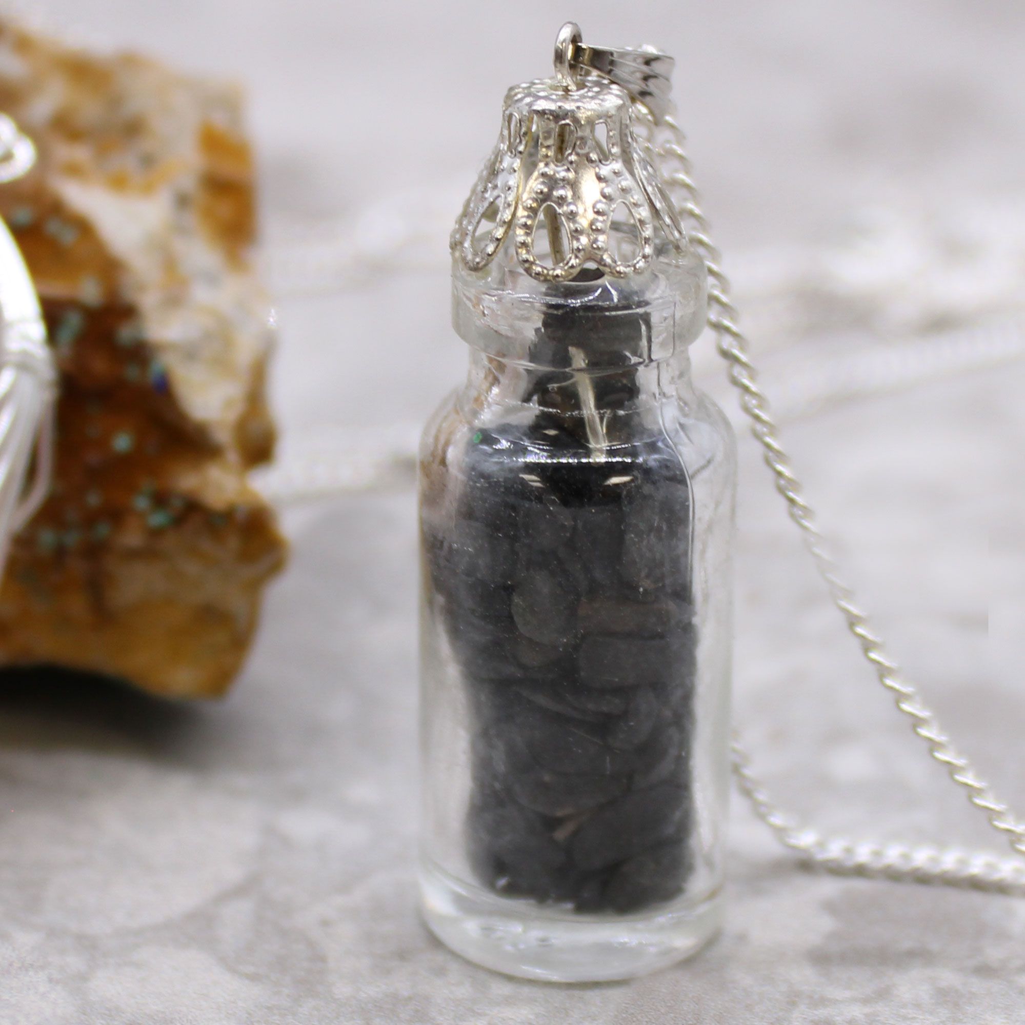 Collar de Piedras Preciosas Embotelladas - Ónix Negro - Imagen 2