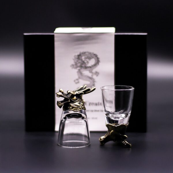Set de regalo de 6 vasos de chupito (50 ml) - Criaturas Salvajes del Bosque - Bronce antiguo - Imagen 4