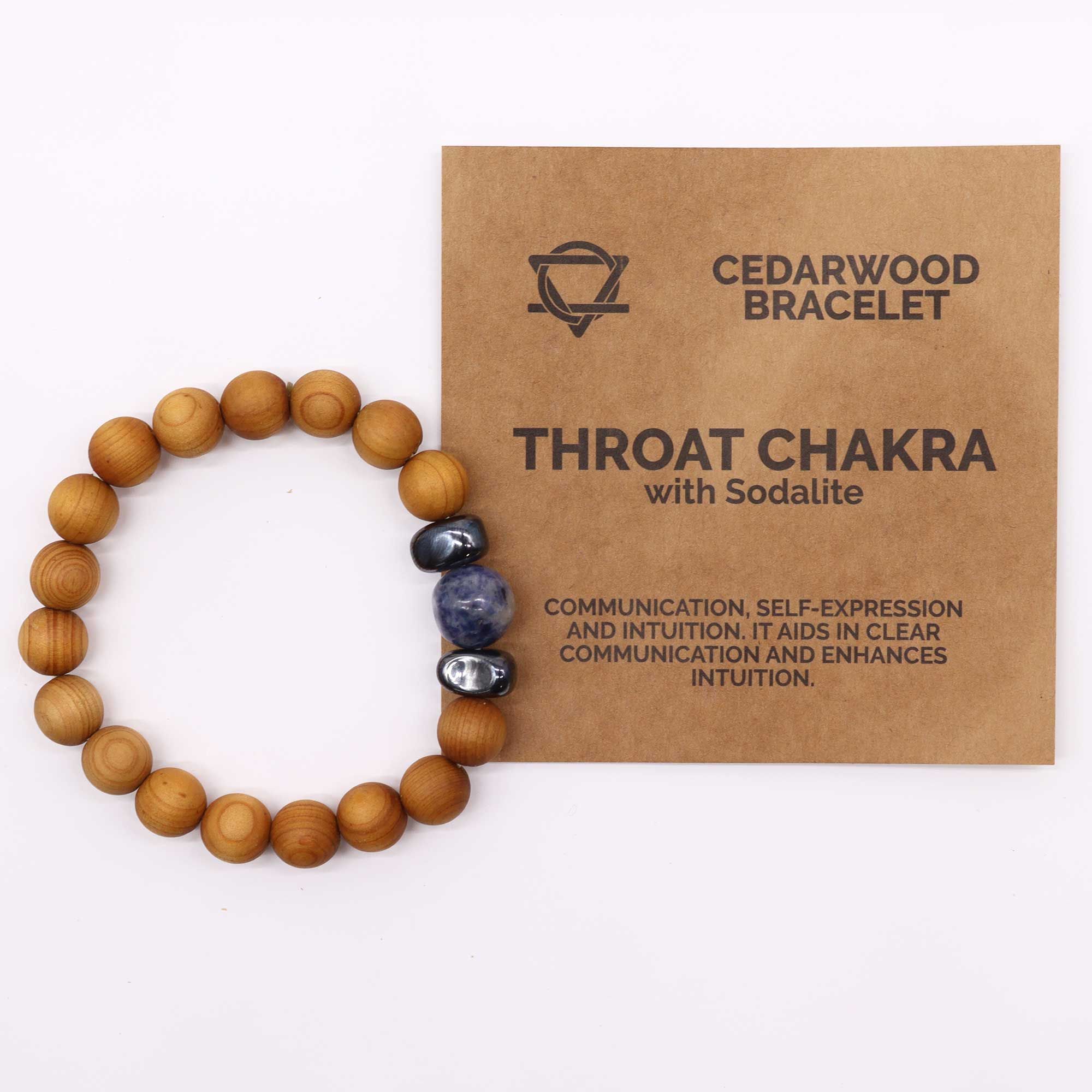 Pulsera de Cedro - Chakra Garganta - Sodalita - Imagen 2