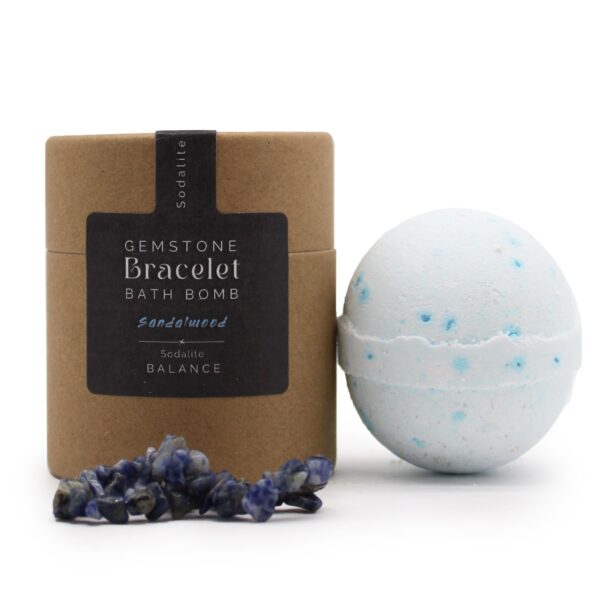 Bomba de baño con pulsera de gemas de sodalita - Imagen 2