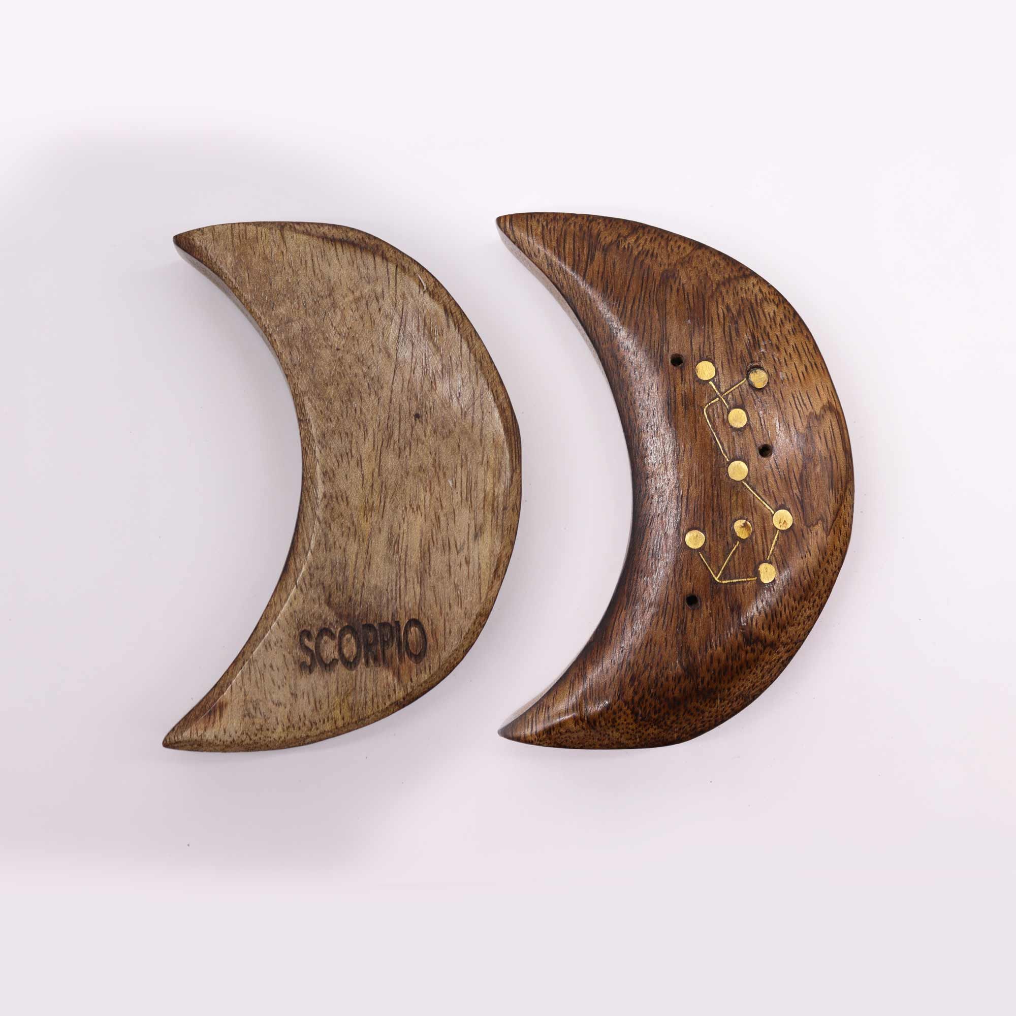 Quemador de incienso con signos del zodíaco de latón grabado - Luna - Imagen 14