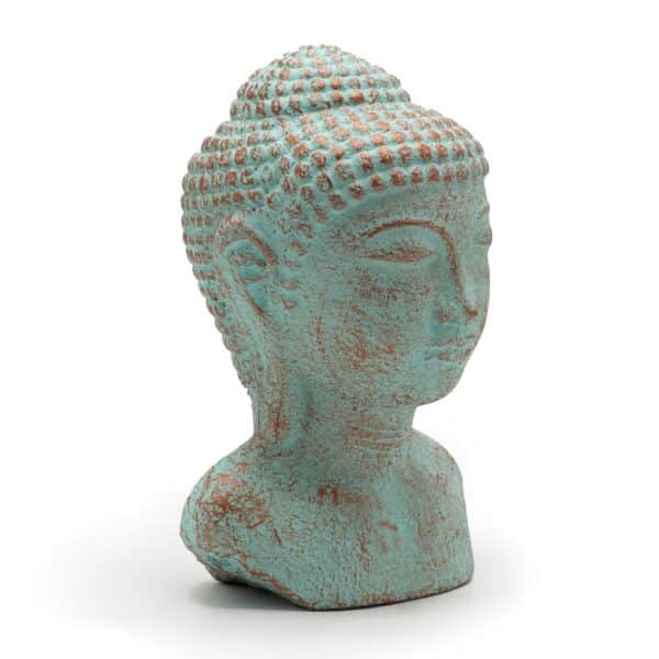 Cabeza de Buda Tranquilidad - Cobre verde - Imagen 2